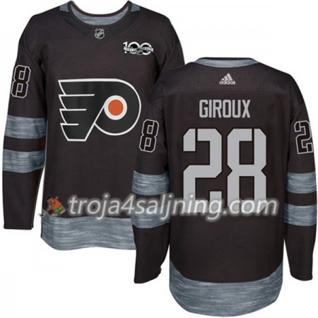 Philadelphia Flyers tröja Claude Giroux 28 1917-2017 100th Anniversary Adidas Svart Authentic - NHL Tröjor Herr